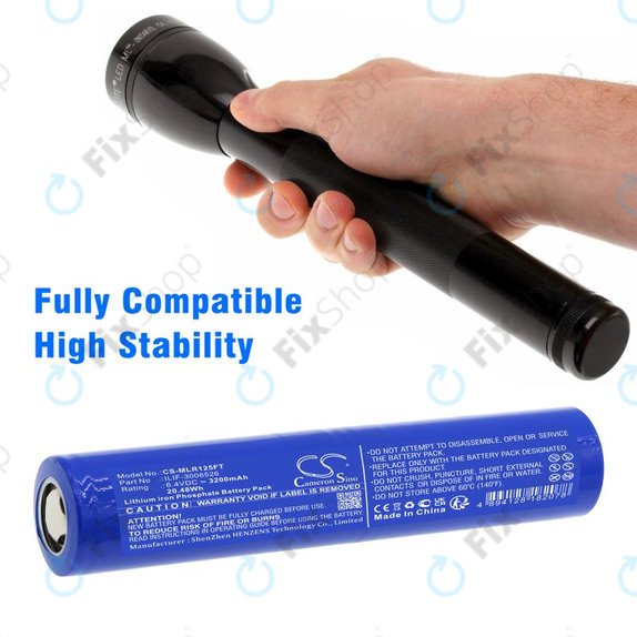 Akkumulátor Maglite ML125, ML150LR, ML150LRX, 3200mAh, LiFePO4, 6.4V, ILIF-3006526, HQ