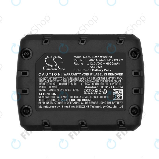 Akkumulátor Milwaukee M12 Redlithium XC 4.0, 6000mAh, Li-Ion, 12V, M12 B3 XC, M12 B4 XC, HQ