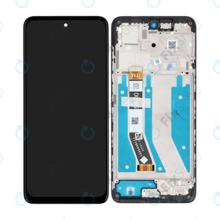 Motorola Moto G73 - LCD Kijelző + Érintőüveg + Keret (Black) - 5D68C22272 Genuine Service Pack
