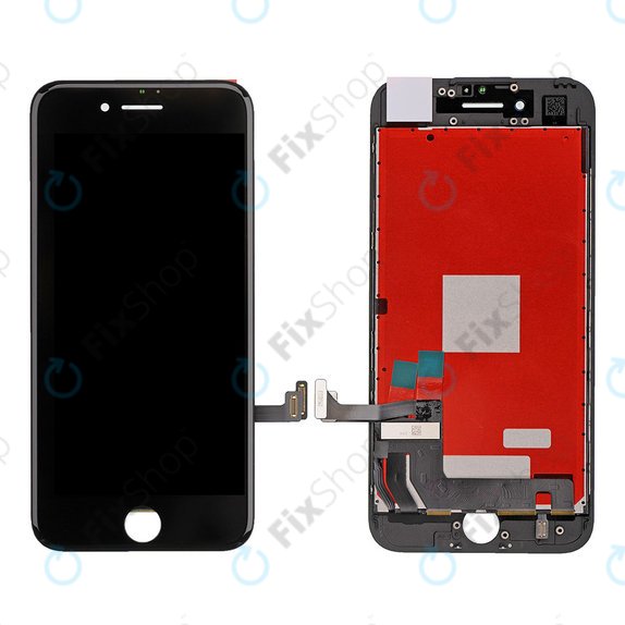 Kijelző iPhone 7, Black, Érintőüveg kerettel