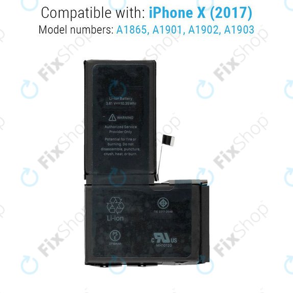 Akkumulátor iPhone X, 2716mAh, Service Pack