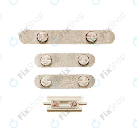 Apple iPhone XS Max - Hangerő + Bekapcsolás + Néma Üzemmód Gombok Szett (Gold)