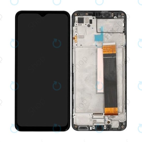 Samsung Galaxy M33 5G M336B - LCD Kijelző + Érintőüveg + Keret (Black) TFT