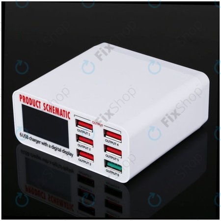 Product Schematic 896 - USB Töltőállomás  (1x USB 3.0+ 5x USB 2.0)