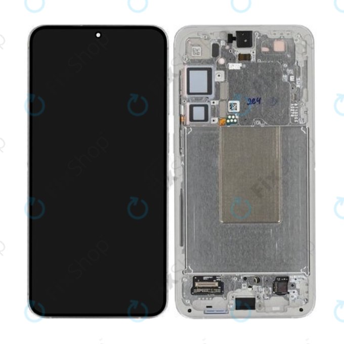 Samsung Galaxy S24 Plus S926B - LCD Kijelző + Érintőüveg + Keret (Marble Grey) - GH82-33410B Genuine Service Pack