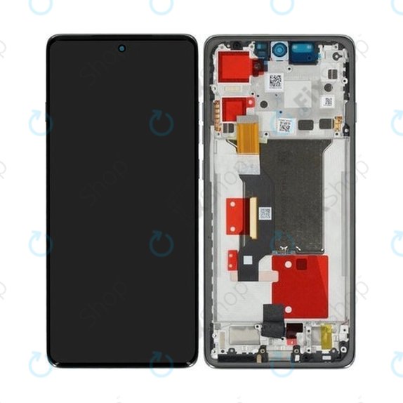 Motorola Edge 60 Pro - LCD Kijelző + Érintőüveg + Keret (Shadow) OLED