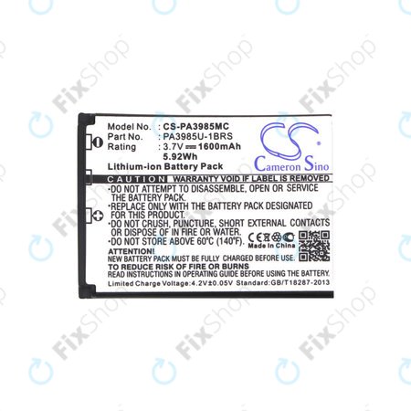 Akkumulátor Toshiba Camileo X200, X400, 1600mAh, Li-Ion, 3.7V, PA3985, HQ