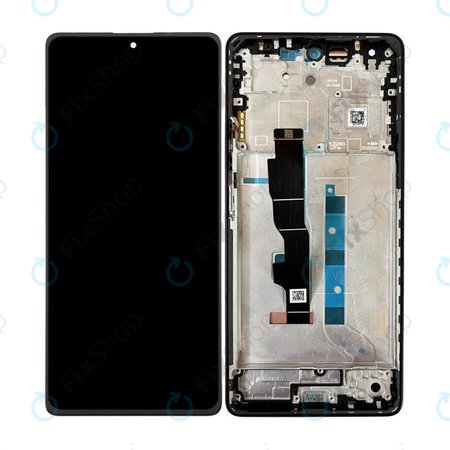 Xiaomi Redmi Note 13 5G 2312DRAABC - LCD Kijelző + Érintőüveg + Keret (Stealth Black) OLED