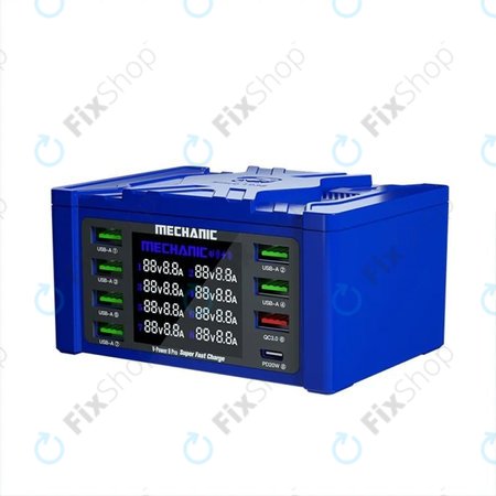 Mechanic V-Power 8 Pro - USB Töltőállomás (6x USB-A, 1x QC 3.0, 1x PD 20W)