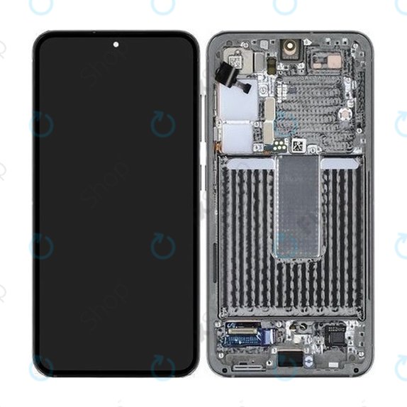 Samsung Galaxy S23 S911B - LCD Kijelző + Érintőüveg + Keret (Green) - GH82-30481C, GH82-30480C Genuine Service Pack