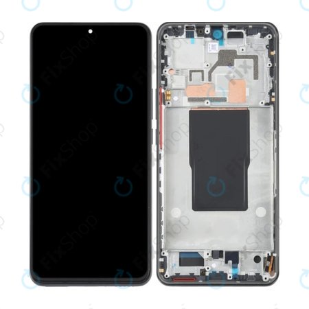 Xiaomi 12T Pro 22081212UG - LCD Kijelző + Érintőüveg + Keret (Black) OLED