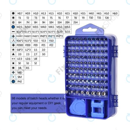 Kingsdun - Screwdriver & Bit Precision Set - Professzionális Eszközkészlet 115in1