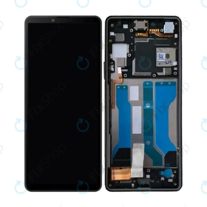 Sony Xperia 10 V - LCD Kijelző + Érintőüveg + Keret (Black) OLED