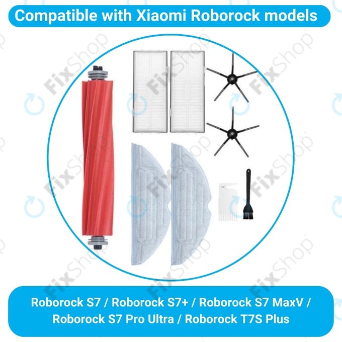 Xiaomi Roborock S7, S7+, S7 MaxV, S7 Pro Ultra, T7S Plus - Kiegészítő Készlet (Fekete)