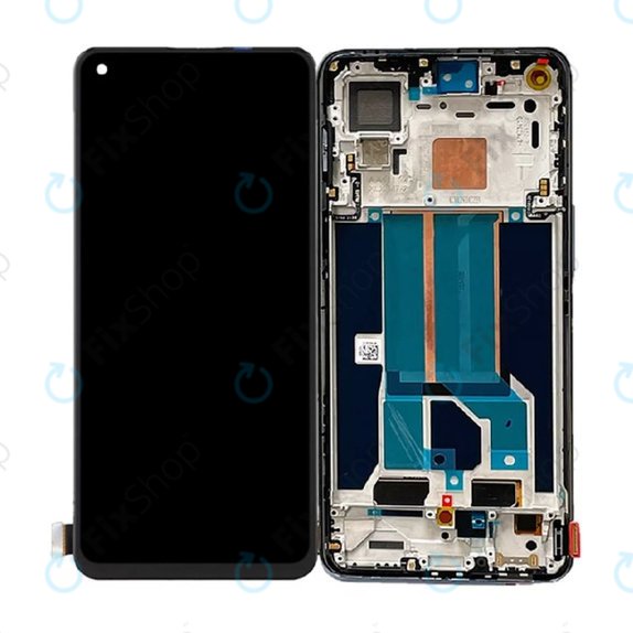 OnePlus Nord 2 5G - LCD Kijelző + Érintőüveg + Keret (Gray Sierra) TFT