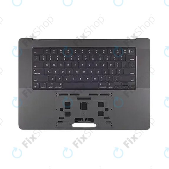 Felső billentyűzetkeret MacBook Pro 16", A3403 (2024), US billentyűzettel és akkumulátorral, Space Black, 661-42823, Genuine Apple