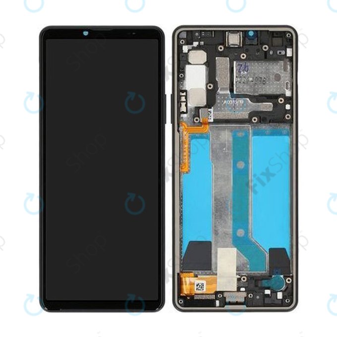Sony Xperia 10 IV XQCC54 - LCD Kijelző + Érintőüveg + Keret (Black) - A5047173A Genuine Service Pack