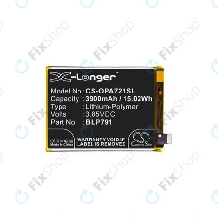Oppo A72, A73 4G CPH2099 - Akkumulátor BLP791 3900mAh HQ