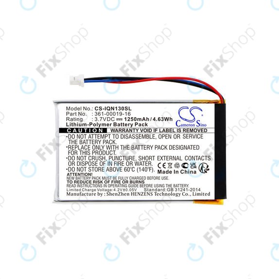 Akkumulátor Garmin Nüvi 1300, 1350, 1370, 1390, 1490, 1250mAh, Li-Pol, 3.7V, 361-00019-16, HQ