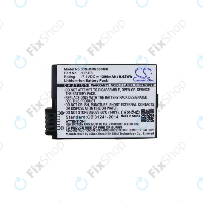 Canon EOS 550D, 600D, 650D, 700D, Kiss X4, X5, X6i, Rebel T2i, T3i, T4i, T5i - Akkumulátor LP-E8 Li-Ion 1300mAh HQ