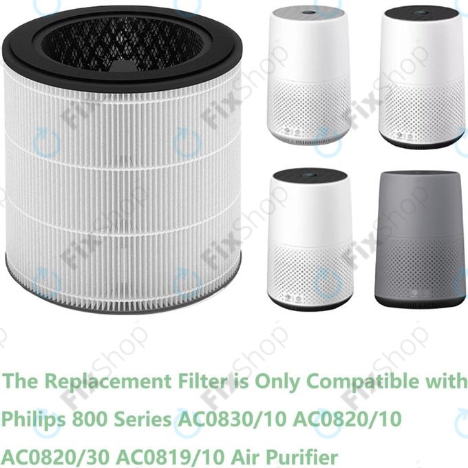Philips 800-series, AC0830/10, AC0820/10, AC0820/30, AC0819/10 - HEPA szűrő 3 az 1-ben (Aktív szén)