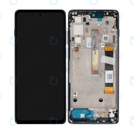 Motorola Moto G200 XT2175 - LCD Kijelző + Érintőüveg + Keret (Stellar Blue) - 5D68C20181 Genuine Service Pack