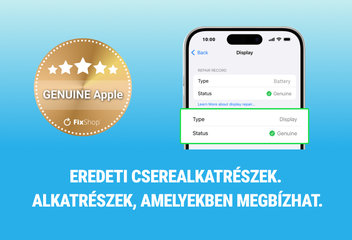 Bemutatjuk az új minőségi szintet: GENUINE Apple eredeti cserealkatrészek