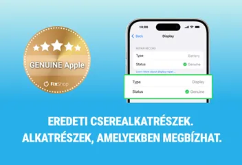 Bemutatjuk az új minőségi szintet: GENUINE Apple eredeti cserealkatrészek