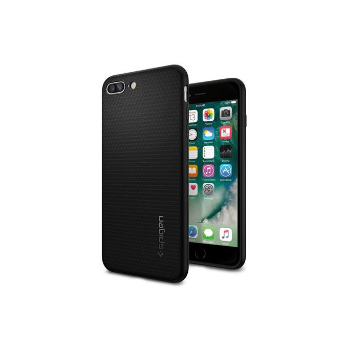 Spigen - Folyékony páncél iPhone 8/7 Plus készülékhez, fekete