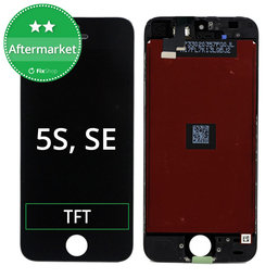 Apple iPhone 5S, SE - LCD Kijelző + Érintőüveg + Keret (Black) TFT
