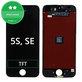Kijelző iPhone 5S, SE, Black, Érintőüveg kerettel