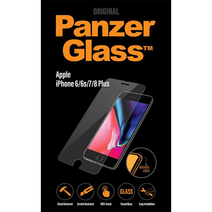 PanzerGlass - Edzett Üveg Standard Fit - iPhone 6 Plus, 6s Plus, 7 Plus, 8 Plus, transparent