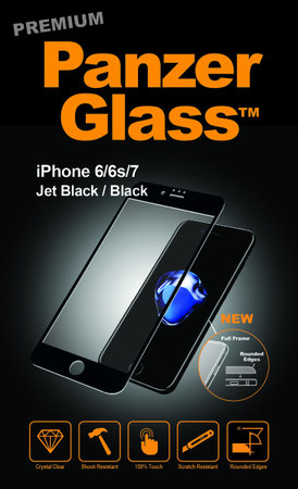 PanzerGlass PREMIUM - Edzett Üveg - iPhone 6, 6S, 7, 8, SE 2020 és SE 2022, fekete