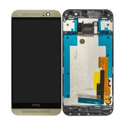 HTC One M9 - LCD Kijelző + Érintőüveg + Keret (Silver/Gold) TFT
