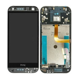 HTC One Mini 2 (M8MINI) - LCD Kijelző + Érintőüveg + Keret (Gunmetal Gray) - 80H01911-00 Genuine Service Pack
