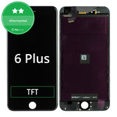 Kijelző iPhone 6 Plus, Black, Érintőüveg kerettel
