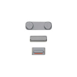 Apple iPhone 5S, SE - Bekapcsoló + Hangerő + Csendes Gombok (Space Gray)
