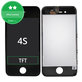 Kijelző iPhone 4S, Black, Érintőüveg kerettel