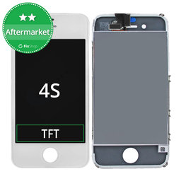 Apple iPhone 4S - LCD Kijelző + Érintőüveg + Keret (White) TFT