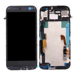 HTC One M8 - LCD Kijelző + Érintőüveg + Keret (Gray) TFT