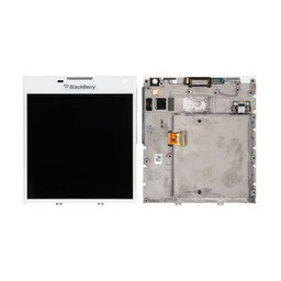 Blackberry Passport - LCD Kijelző + Érintőüveg + Keret (White) TFT