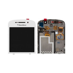 Blackberry Q10 - LCD Kijelző + Érintőüveg + Keret (White) TFT