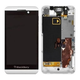 Blackberry Z10 - LCD Kijelző + Érintőüveg + Keret 3G (White) TFT