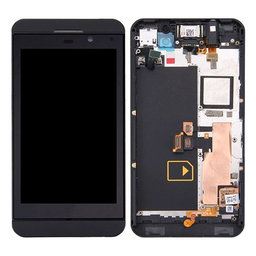 Blackberry Z10 - LCD Kijelző + Érintőüveg + Keret 4G (Black) TFT