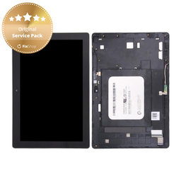 Asus ZenPad 10 Z300C, Z300CT, Z300CX, ZD300C - LCD Kijelző + Érintőüveg + Keret (Black) - 90NP0222-R20010 Genuine Service Pack