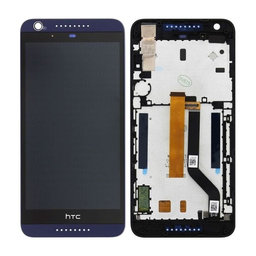 HTC Desire 626G Dual SIM - LCD Kijelző + Érintőüveg + Keret (Navy Blue) TFT