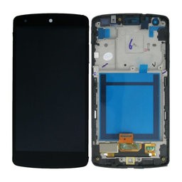 LG Nexus 5 D821 - LCD Kijelző + Érintőüveg + Keret (Black) TFT