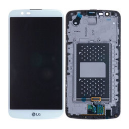 LG K10 K420N - LCD Kijelző + Érintőüveg + Keret (White) - ACQ88868303 Genuine Service Pack