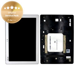 Asus ZenPad 10 Z300C, Z300CT, Z300CX, ZD300C - LCD Kijelző + Érintőüveg + Keret (White)