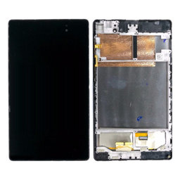 Asus MeMO Pad 7 ME572C - LCD Kijelző + Érintőüveg + Keret (Black) TFT